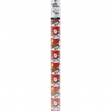 Presentpapper - B: 50 cm - Jultomte och Granar - 5 m