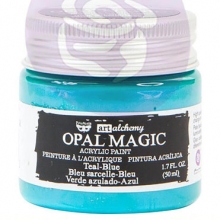 Finnabair Alchemy Acrylic Paint Opal Magic Teal-Blue Konstnärsfärg Prima