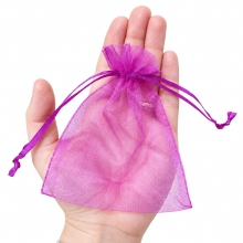 Organzapåsar - Fuchsia - 10x13 cm - 12 st