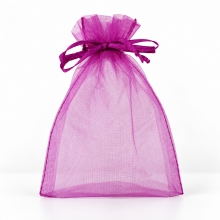 Organzapåsar - Dark Fuchsia - 10x13 cm - 12 st