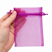 Organzapåsar - Fuchsia - 10x13 cm - 12 st