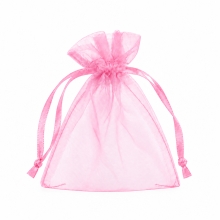 Organzapåse - Rosa - 8 x 10 cm - 12 st