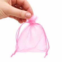 Organzapåse - Rosa - 8 x 10 cm - 12 st