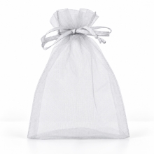 Organzapåsar Silver Wedding Bröllop 13x10 cm 12 st Organzapåse