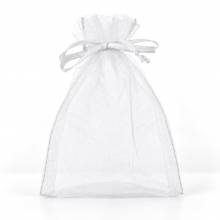 Organzapåsar Vit Vita White Wedding Bröllop 13x10 cm 12 st Organzapåse