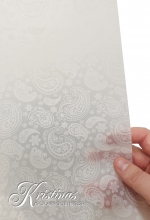 Mönstrat Vellum Papper A4 Paisley 115gsm Pergamentpapper Transparant