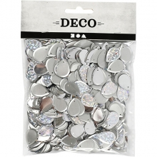 Paljetter Droppar - Silver - 14x19 mm - 50 g
