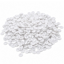 Paljetter Vita 6 mm 1200 st till scrapbooking, pyssel och hobby