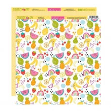 Paper Pack Bella Blvd Squeeze The Day 12 x Tum Mönstrade Scrapbooking Papper