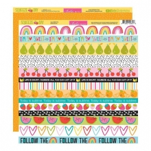 Paper Pack Bella Blvd Squeeze The Day 12 x Tum Mönstrade Scrapbooking Papper
