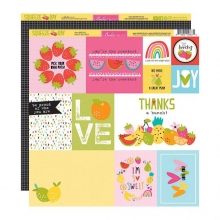 Paper Pad Bella Blvd Squeeze The Day 6 x Tum Mönstrade Scrapbooking Papper