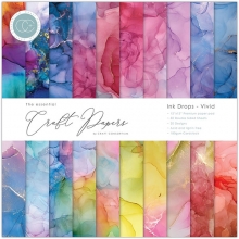 Paper Pack Craft Consortium - Ink Drops Vivid - 12x12 Tum