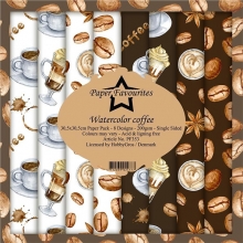 Paper Pack Paper Favourites - Watercolor Coffee - 12x12 Tum