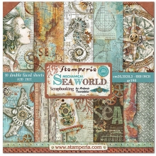 Paper Pack Stamperia - Sea World - 8x8 Tum