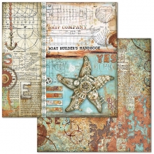 Paper Pack Stamperia Sea World 8x8 Tum Pappersblock Pad 4 8