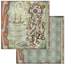 Paper Pack Stamperia Sea World 8x8 Tum Pappersblock Pad 4 8