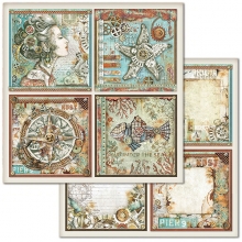 Paper Pack Stamperia Sea World 8x8 Tum Pappersblock Pad 4 8