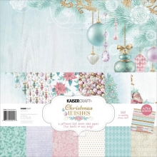 Paper Pack 12x12 Christmas Wishes 12 ark + stickers Kaisercraft Scrapbooking Papper