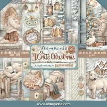 Paper Pad Stamperia 12x12 Tum - White Christmas
