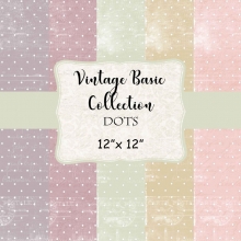 Paper Pad 12x12 Tum Reprint Vintage Basic Dots