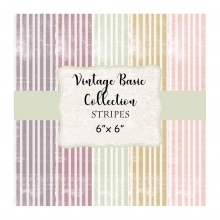Paper Pad 6x6 Tum Reprint - Vintage Basic Stripes
