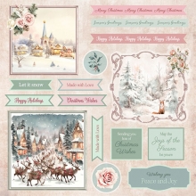 Paper Pad 8x8 Christmas Rose - Topper Pad Crafter's Companion