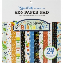 Paper Pad Echo Park - It's Your Birthday Blue - 6x6 Tum