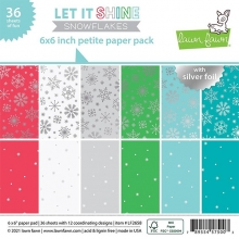 Paper Pad Lawn Fawn - Let it Shine Snowflakes - 6x6 Tum