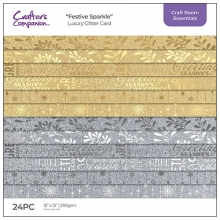 Paper Pad Luxury Glitter 12x12 - Crafter's Companion - Festive Sparkle