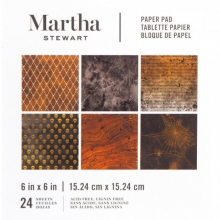 Paper Pad Marta Stewart - Black & Orange - 6x6 Tum