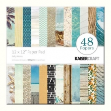 Paper Pad 12”x12” Kaisercraft Sandy Toes Salty Kisses 48 ark Scrapbooking Papper