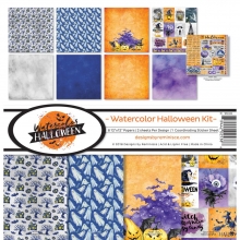 Paper Kit 12x12 - Reminisce - Watercolor Halloween
