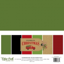 Paper Pack 12x12 Echo Park Solids - Celebrate Christmas