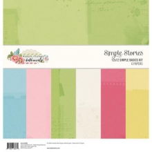 Paper Pack Simple Stories Basics 12x12 Tum Mönstrade Scrapbooking Papper