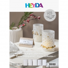 Transparent Papper A4 - 10 ark - Vellum Christmas Stars Metallic