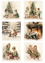 Papper Reprint A4 - Klippark Julmotiv - Christmas Eve