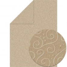 Embossed Wedding Paper A4 - Brown Grey 220 gsm