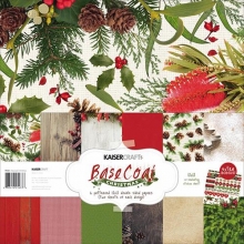 Paper Pack 12”x12” Kaisercraft Basecoat Christmas Scrapbooking Papper