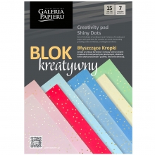 Mönstrade Papper A4 - Shiny Dot Mix - 15 ark - 190 g