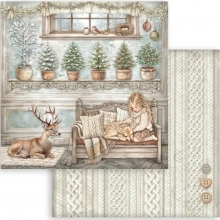 Paper Pad Stamperia 12x12 Tum - White Christmas
