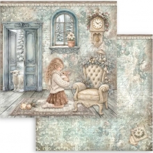 Paper Pad Stamperia 8x8 Tum - White Christmas