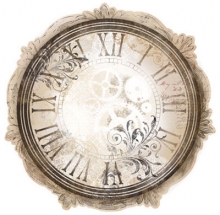 Diecut Bo Bunny Timepiece Clockwork Scrapbooking Papper