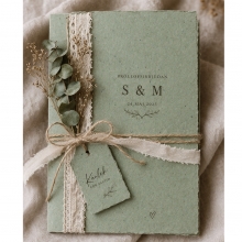 Kartong Papper A4 - Eucalyptus Grön Wedding Bröllop Oliv