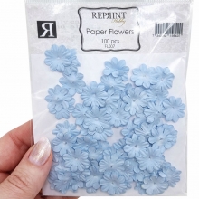 Pappersblommor 20 mm - 100 st - Ljusblå