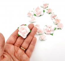 Pappers Rosor 20-35 mm Rosa 13 st Pappersrosor