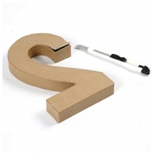 Pappbokstav - H: 20,5 cm - Q