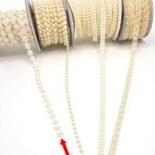 Pärlband - Design Elisabeth - 9 mm - Creme