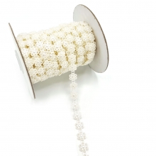 Pärlband - Design Elisabeth - 9 mm - Creme