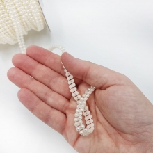 Pärlband - Design Sofia - 9 mm - Creme