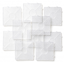 Pärlplattor 10 st 15x15 cm Transparent Stor byggbar kvadrat Pärlplatta